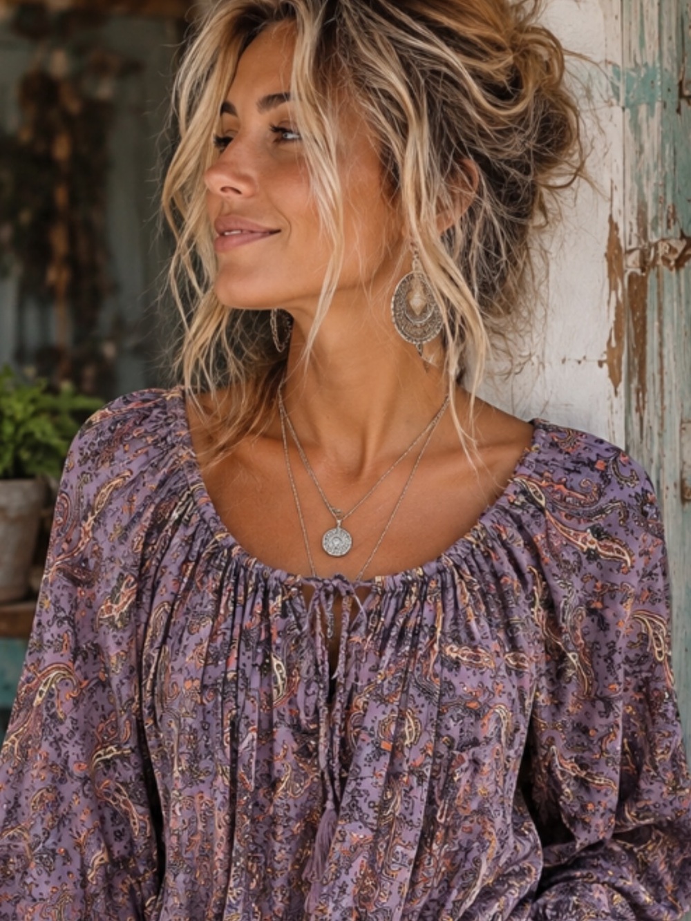 Ralph Lauren Boho Paisley Pleated Mini Dress in Lavender Purple. Size Small $40 - Picture 6 of 6